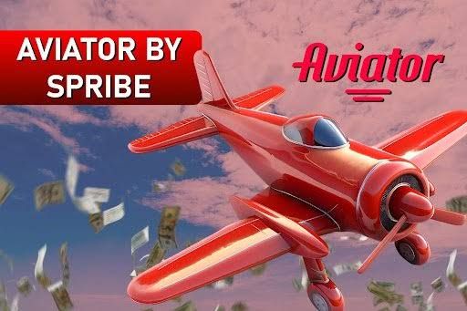 Aviator game artwork: a red propeller plane